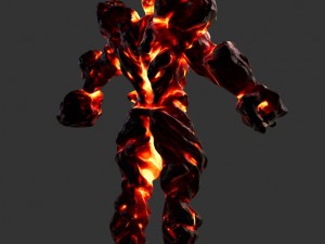fire monster Model 3D