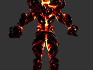 fire monster Model 3D