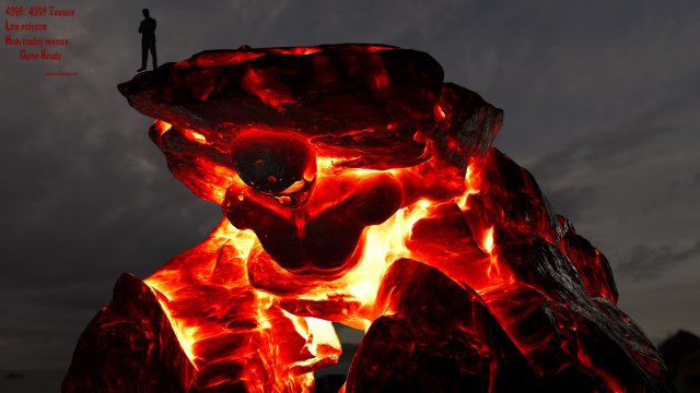 lava skull cave Modelo 3D .c4d .max .obj .3ds .fbx .stl .blend 