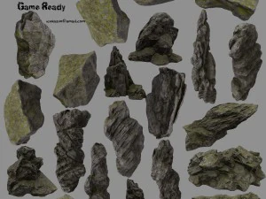 森林岩石 3D 模型