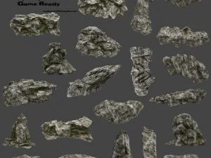 老森林岩石 3D 模型