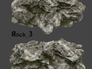 old forest rock 3D Model