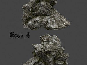 old forest rock 3D Model