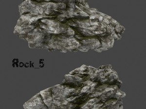 old forest rock 3D Model