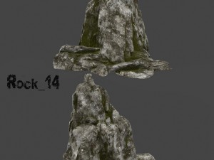 old forest rock 3D Model