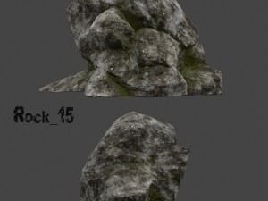 old forest rock 3D Model