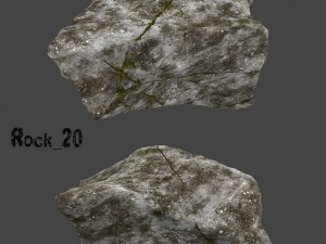 old forest rock 3D Model