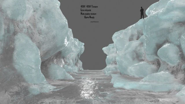 ice canyon 3D Model .c4d .max .obj .3ds .fbx .stl .blend