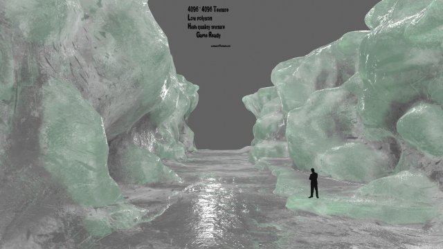 ice canyon 1 3D 모델 .c4d .max .obj .3ds .fbx .stl .blend 