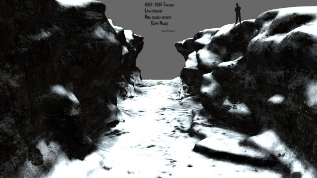 snow canyon 3D Model .c4d .max .obj .3ds .fbx .stl .blend 