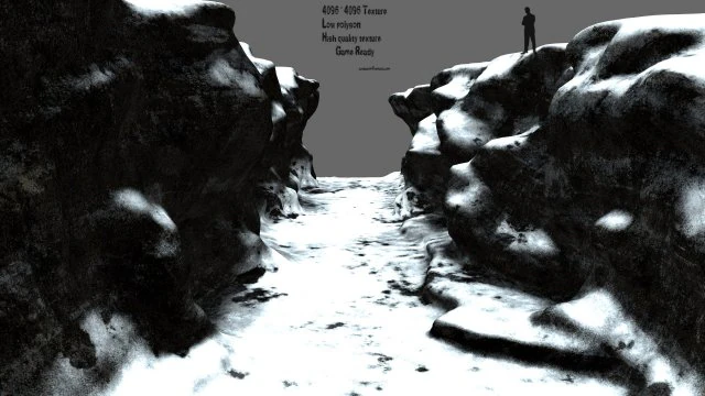 snow canyon 3D Model .c4d .max .obj .3ds .fbx .stl .blend 