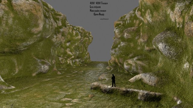 mossy canyon 3D Модель .c4d .max .obj .3ds .fbx .stl .blend