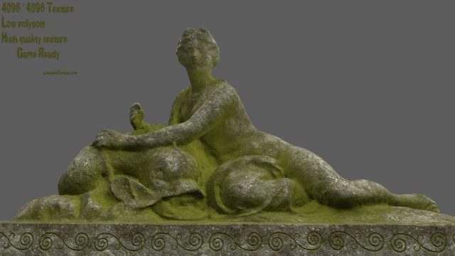 woman statue 3D Model .c4d .max .obj .3ds .fbx .stl .blend 