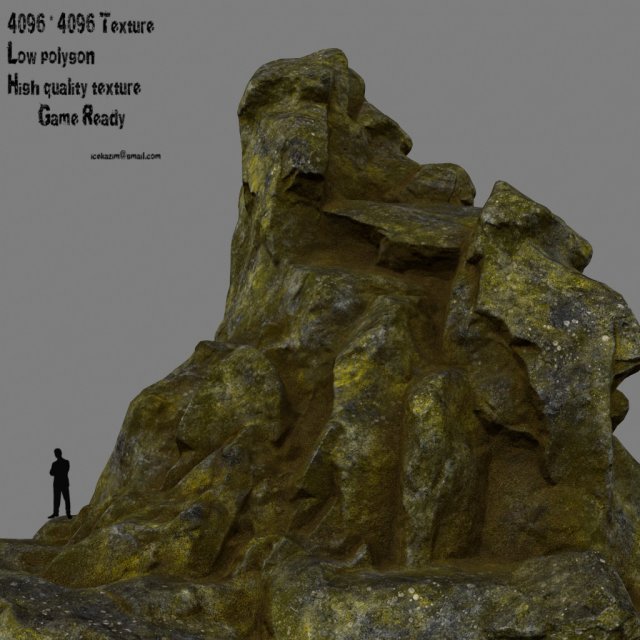 mountain rocks 3D Model .c4d .max .obj .3ds .fbx .stl .blend