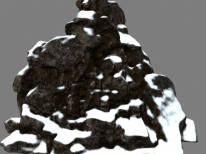snow rocks 3D 모델