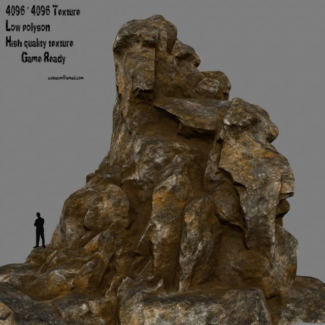 desert rocks 3D Model .c4d .max .obj .3ds .fbx .stl .blend 