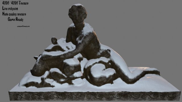 woman statue 3D 모델 .c4d .max .obj .3ds .fbx .stl .blend 