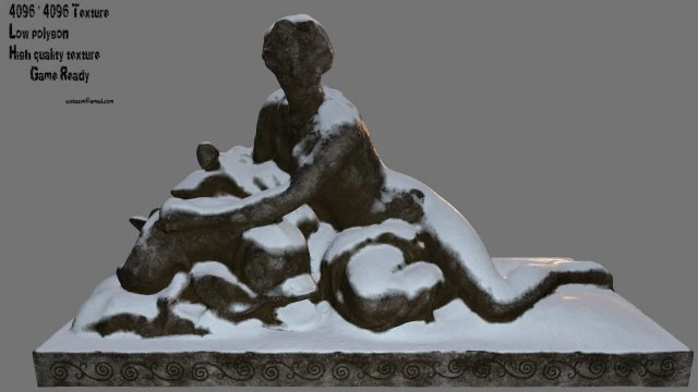 woman statue 3D Model .c4d .max .obj .3ds .fbx .stl .blend 