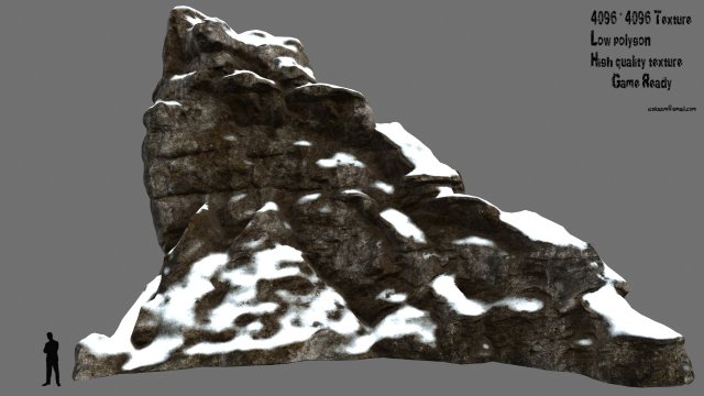 snow mountain 3D Model .c4d .max .obj .3ds .fbx .stl .blend 