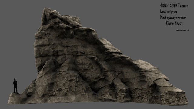 mountain Model 3D .c4d .max .obj .3ds .fbx .stl .blend 