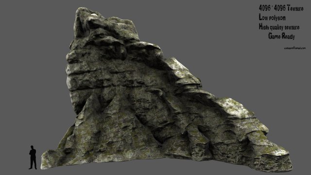 mountain 3D Model .c4d .max .obj .3ds .fbx .stl .blend 