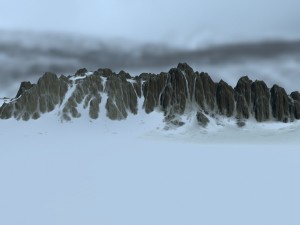 snow volcano Modèle 3D