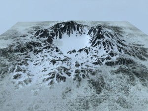 snow volcano Modèle 3D