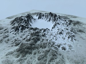 snow volcano Modèle 3D