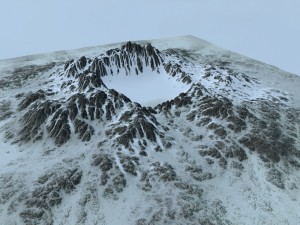 snow volcano Modèle 3D