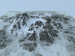 snow volcano Modèle 3D