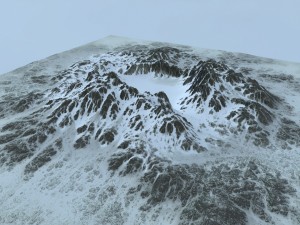 snow volcano Modèle 3D
