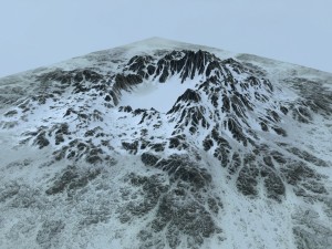 snow volcano Modèle 3D
