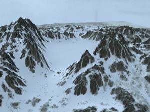 snow volcano Modèle 3D