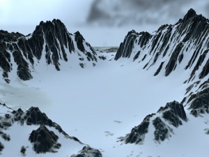 snow volcano Modèle 3D