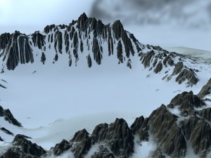snow volcano Modèle 3D