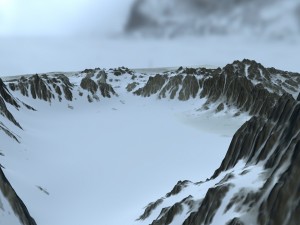 snow volcano Modèle 3D