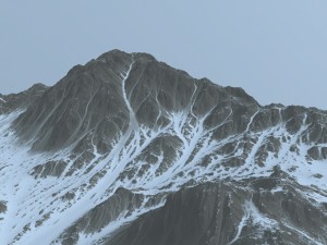 snow mountain Model 3D