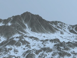 snow mountain Model 3D