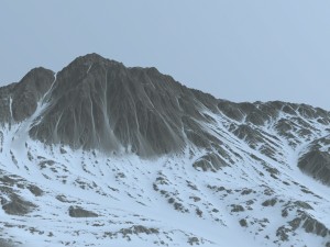snow mountain Model 3D