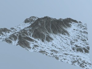 snow mountain Model 3D