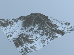snow mountain Model 3D