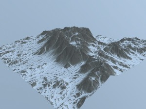 snow mountain Model 3D