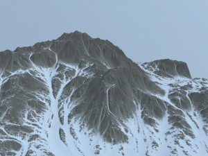 snow mountain Model 3D
