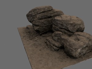 desert rocks 3D Модель