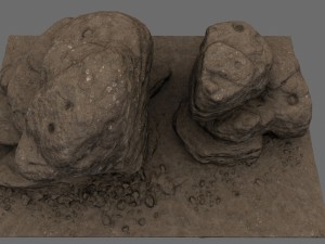 desert rocks 3D Модель