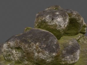 mossy rocks 3D Model