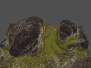 mossy rocks 3Dモデル