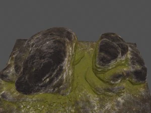 mossy rocks 3D Model