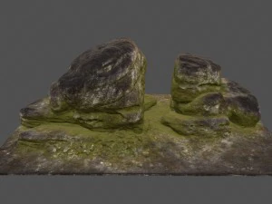 mossy rocks 3D Model