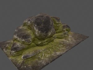 mossy rocks 3D Model